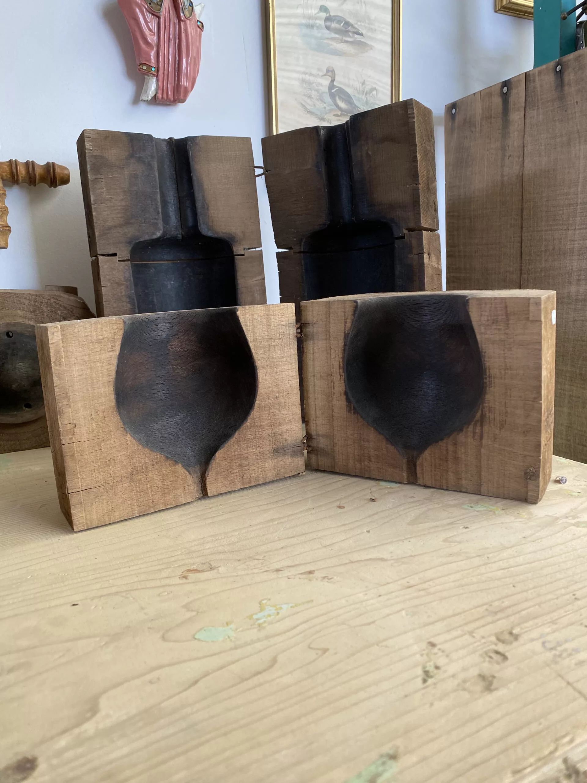 Ancien Moule à bouteilles en verre – Image 6