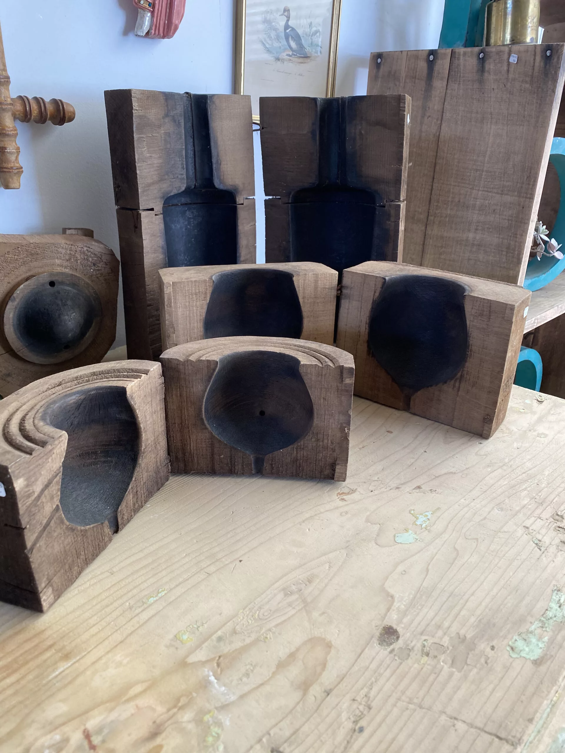 Ancien Moule à bouteilles en verre – Image 18