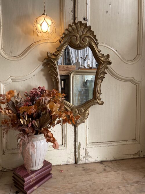 Miroir de style baroque rococo en bois doré – Image 21