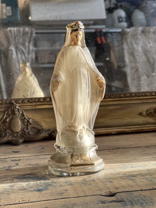 Jolie Vierge Marie églomisé XIX eme – Image 3