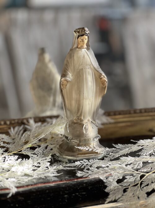 Jolie Vierge Marie églomisé XIX eme – Image 4