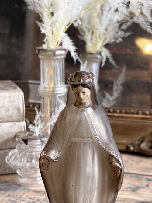 Jolie Vierge Marie églomisé XIX eme – Image 7