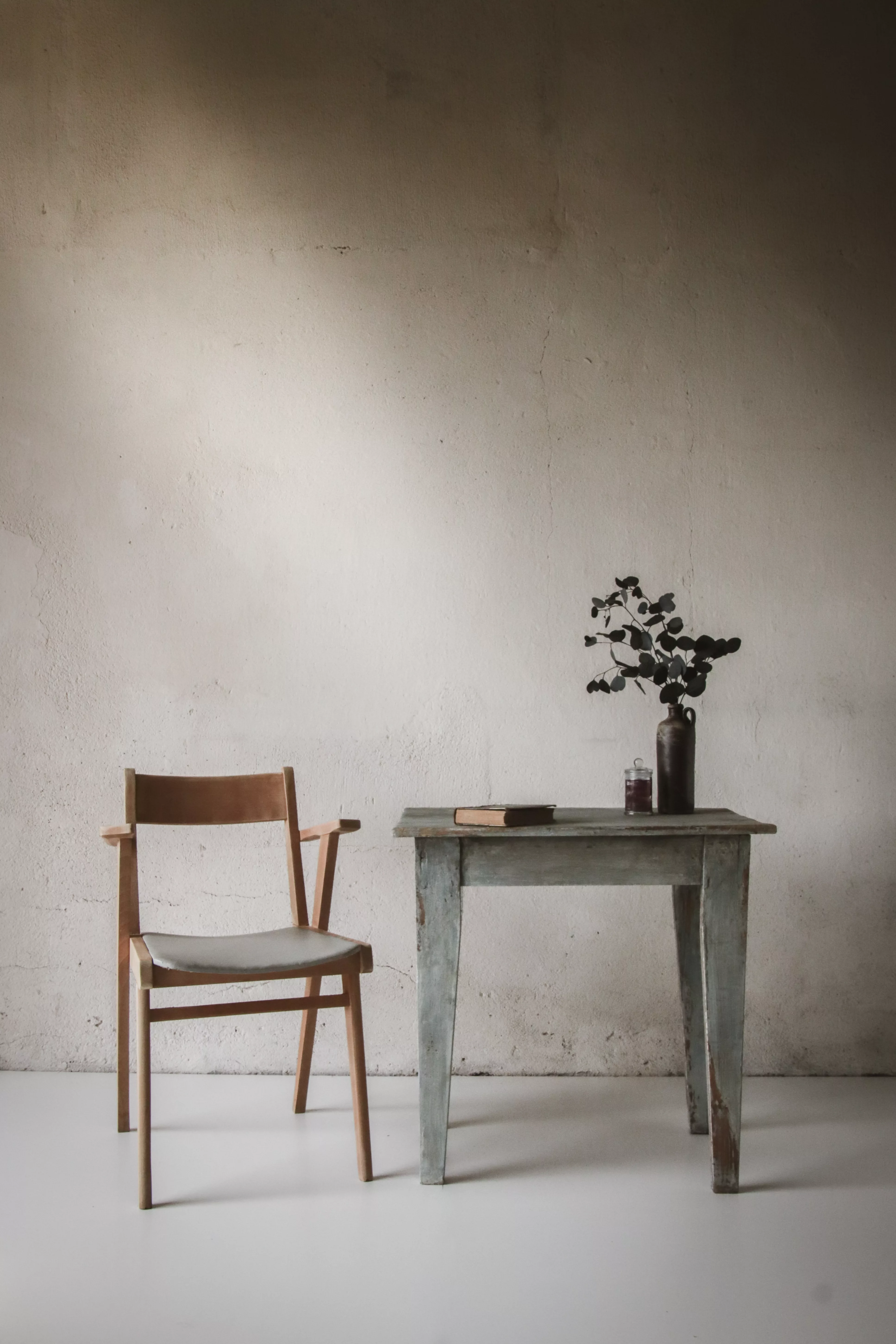 Petite table patiné bleu – Image 9
