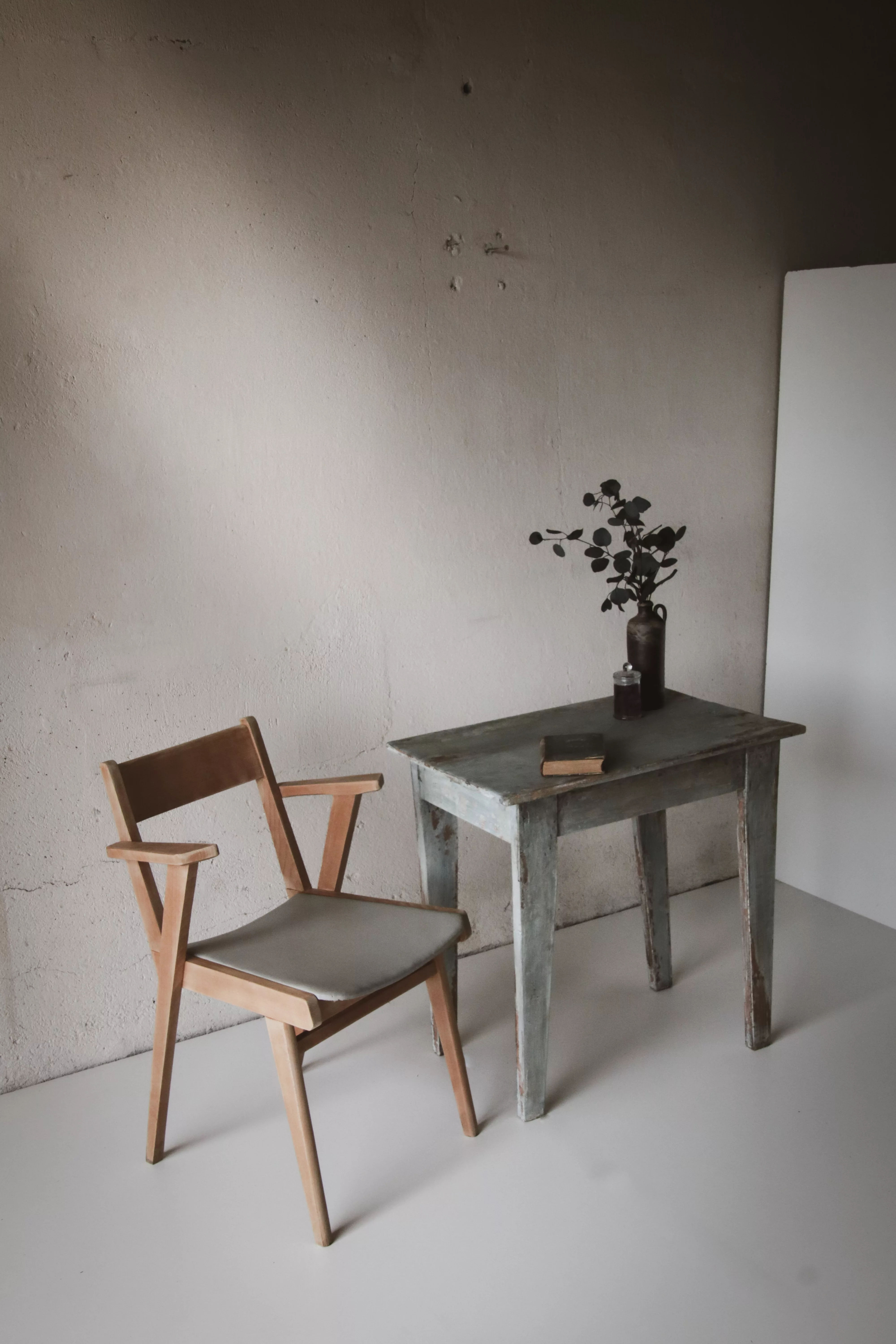 Petite table patiné bleu – Image 8