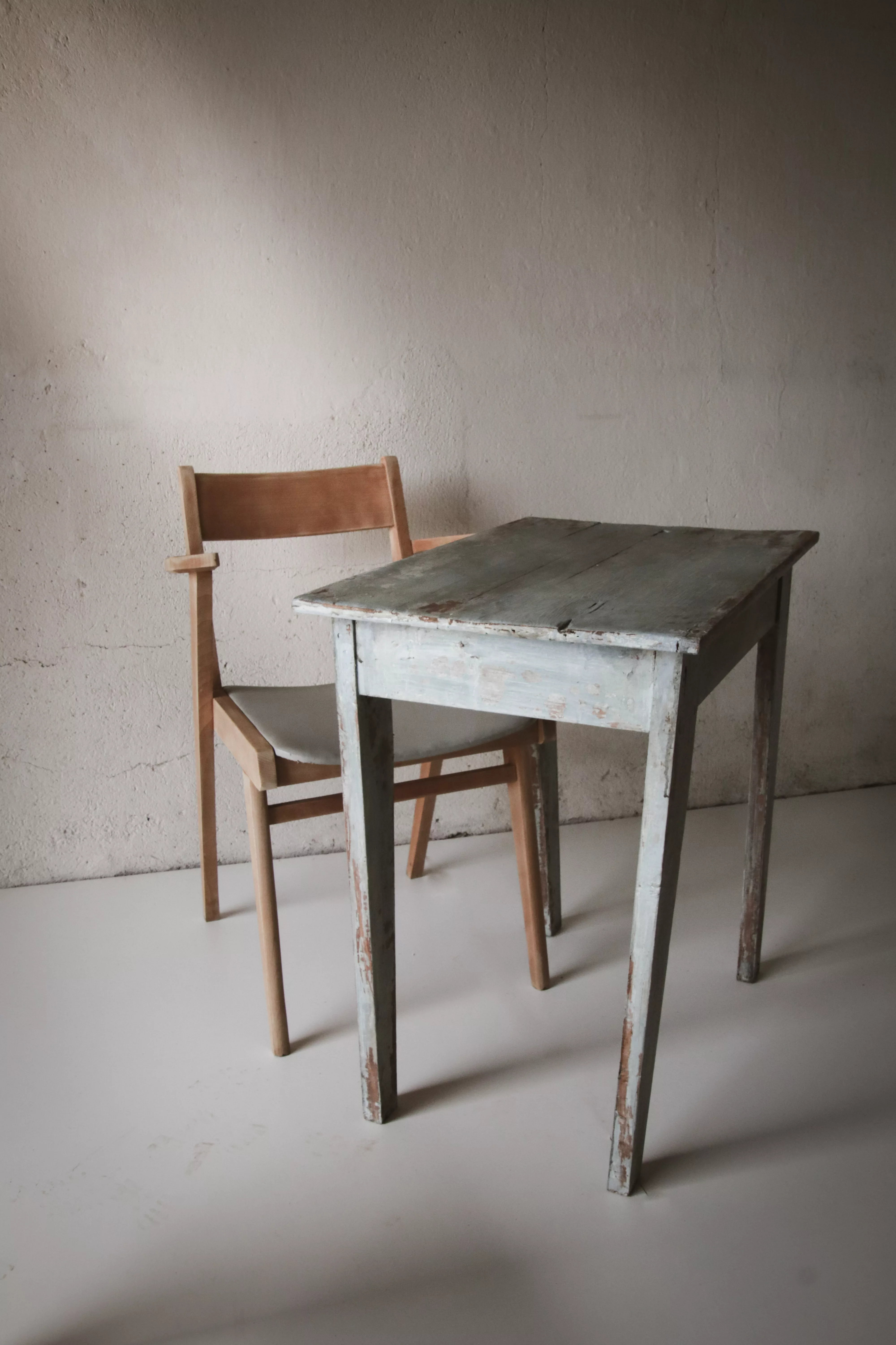 Petite table patiné bleu – Image 7